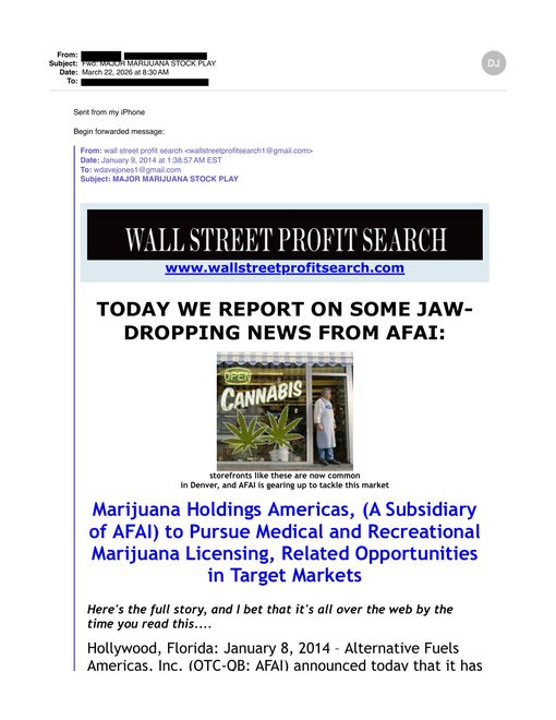 Wall Street Profit Search — Cannabis Report